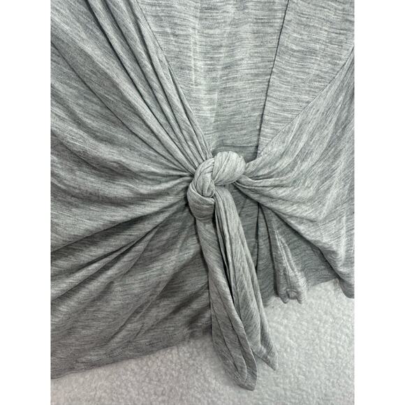 INC International Concepts Peasant Top, Heather Belle Grey, Size Large - Picture 4 of 7